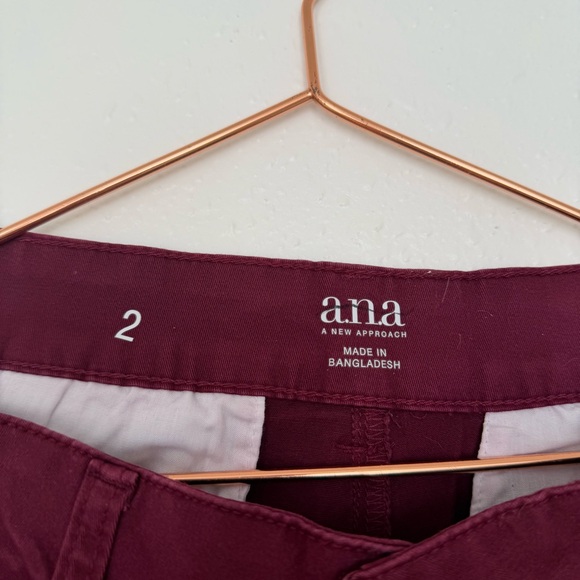 a.n.a Deep Red wide leg crop six 2 nwt - Picture 2 of 7